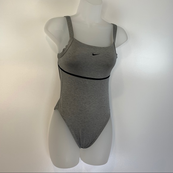 Nike Other - Vintage 90s Nike One Piece Swimsuit Gray Y2K Sporty